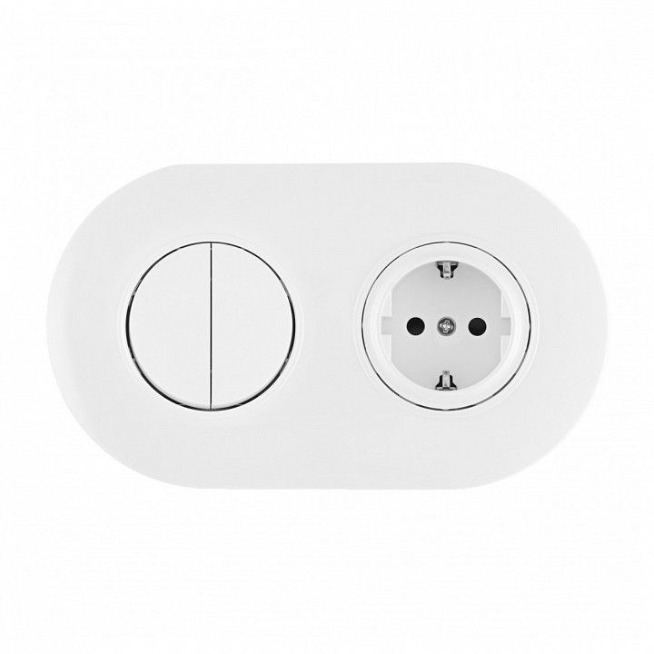 Блок с розеткой и выключателем Arte Milano SET08-2 SET08-2-40-1-30-2 white