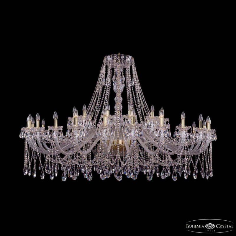 Подвесная люстра Bohemia Ivele Crystal 1413 1413/24+12/700 G
