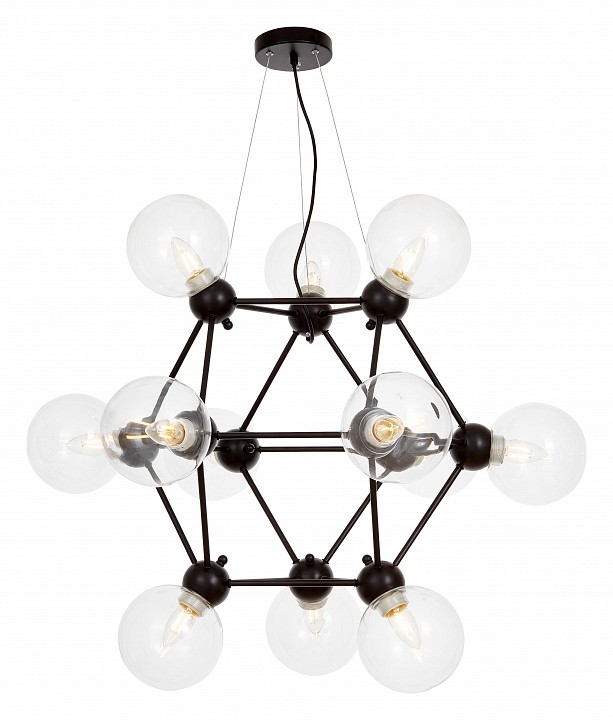 Подвесная люстра LUMINA DECO Zodiak LDP 160N-12 BK+PR