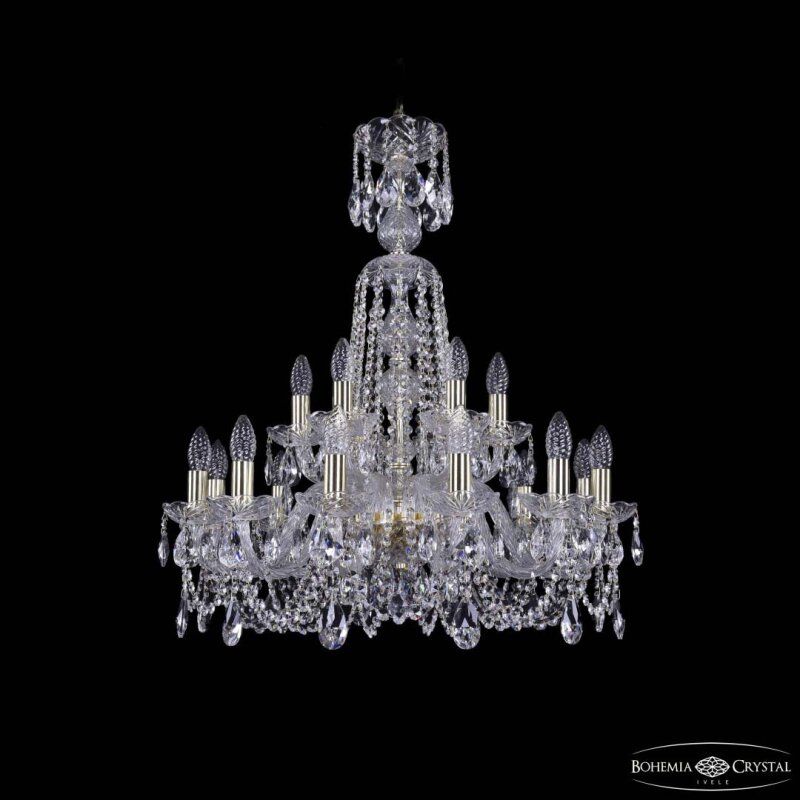 Подвесная люстра Bohemia Ivele Crystal 1402 1402/12+6/240/XL-77 G