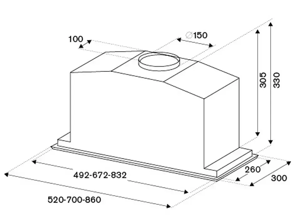 Встраиваемая вытяжка Bertazzoni KIN52MOD1XC