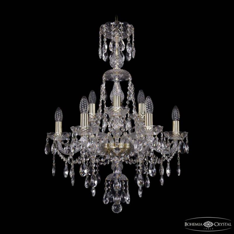 Подвесная люстра Bohemia Ivele Crystal 1415 1415/6+3/200/XL-77 G