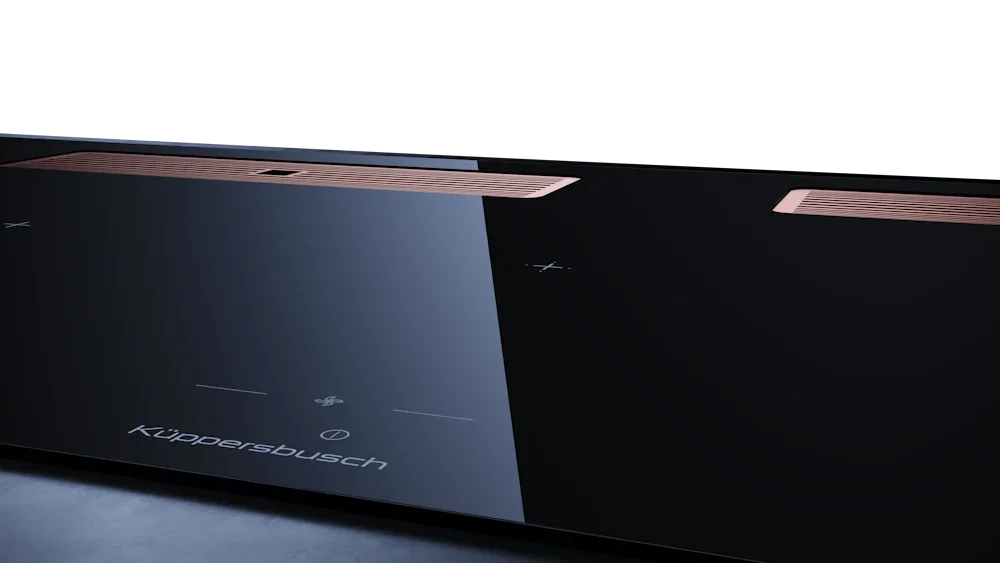 Индукционная варочная поверхность с вытяжкой Kuppersbusch KMI 12850.0 SR-E Copper