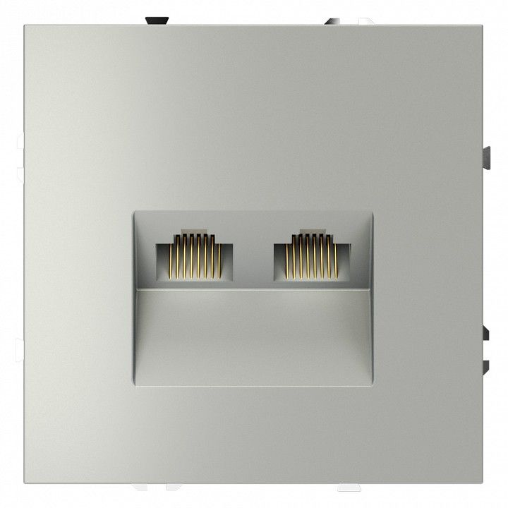 Розетка двойная Ethernet RJ-45 без рамки Voltum S70 VLS060205