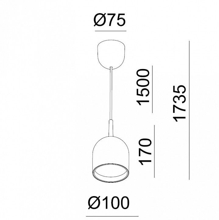Подвесной светильник Italline DE DE-314 black