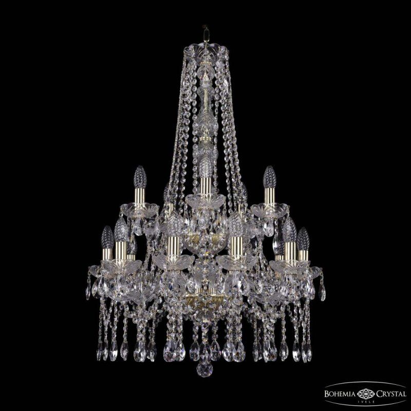 Подвесная люстра Bohemia Ivele Crystal 1413 1413/10+5/200/h-87/2d G