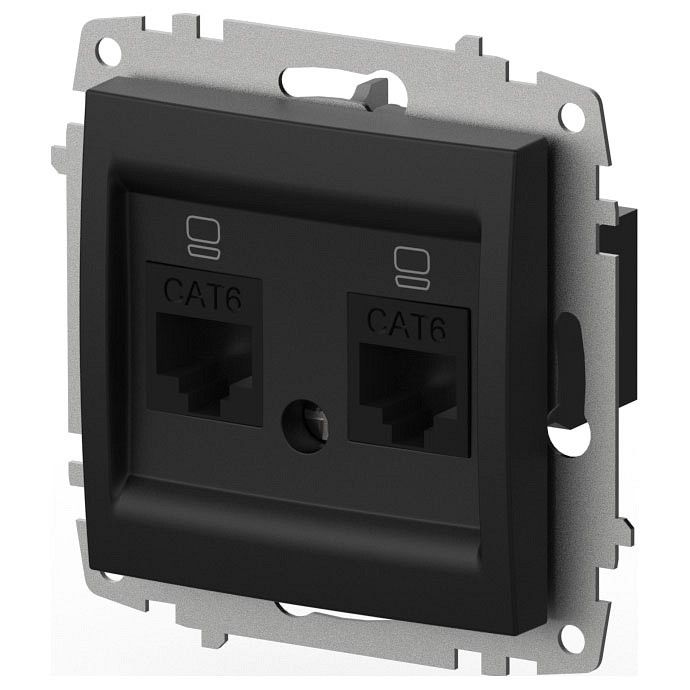 Розетка двойная Ethernet RJ-45 без рамки Elbi Eleсtriс Zena Vega 609-014800-248
