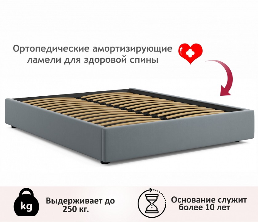 Кровать двуспальная Base 2000x1600 с ПМ