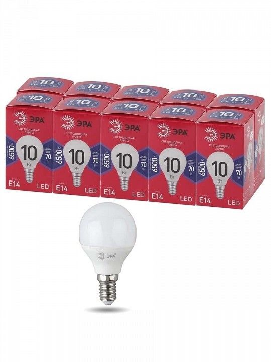 Лампа светодиодная Эра  E14 10Вт 6500K LED P45-10W-865-E14 R