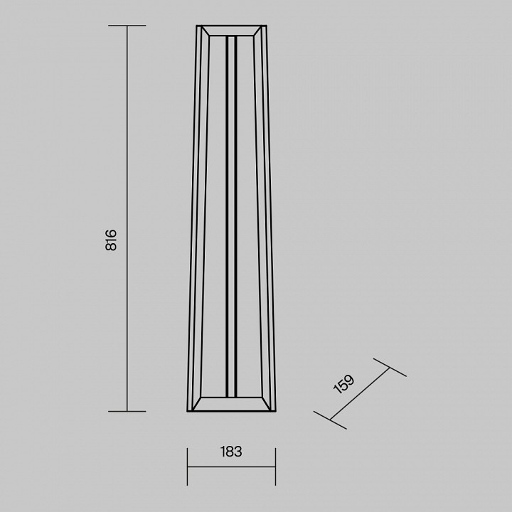 Наземный высокий светильник Maytoni Outdoor Luft O466FL-L12B3K1