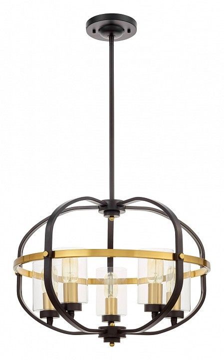 Люстра на штанге LUMINA DECO Monterey LDP 1141-5 BK+MD
