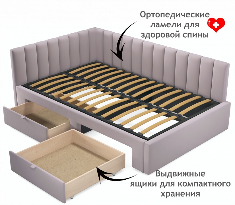 Кровать полутораспальная Milena 2000x1200