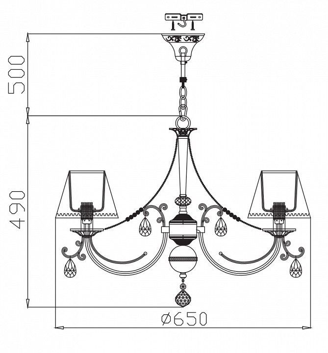 Подвесная люстра Maytoni София RC093-PL-06-R