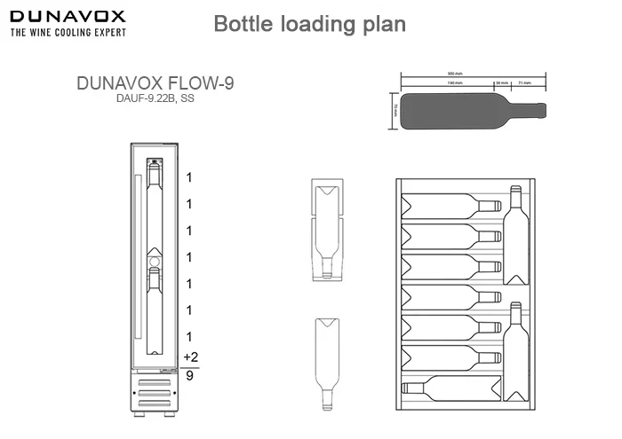 Встраиваемый винный шкаф Dunavox DAUF-9.22MB