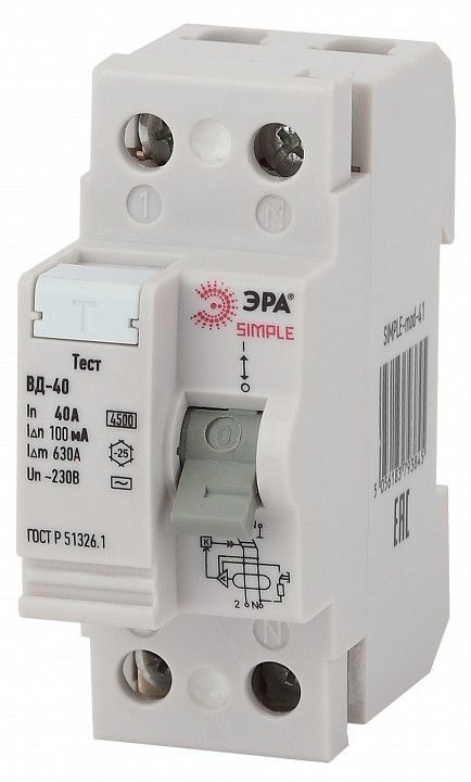 Устройство защитного отключения 2P Эра ВД-40 SIMPLE-mod-47