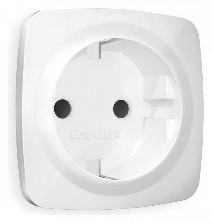 Накладка для розетки с заземлением и со шторками Ambrella Volt OMEGA OP1070