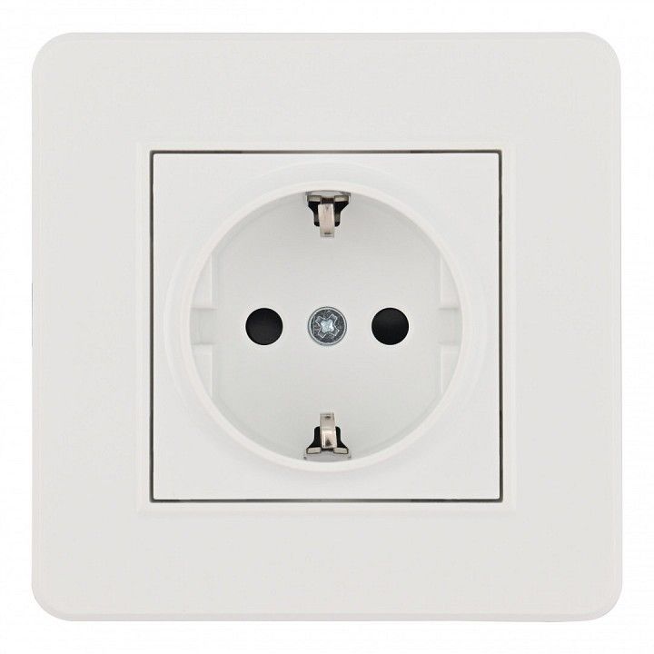 Розетка с заземлением и со шторкой Arte Milano SET16-1 SET16-1-40-1 white