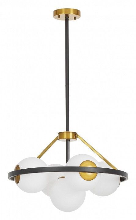 Люстра на штанге LUMINA DECO Donzano LDP 8034-5 BK+WT