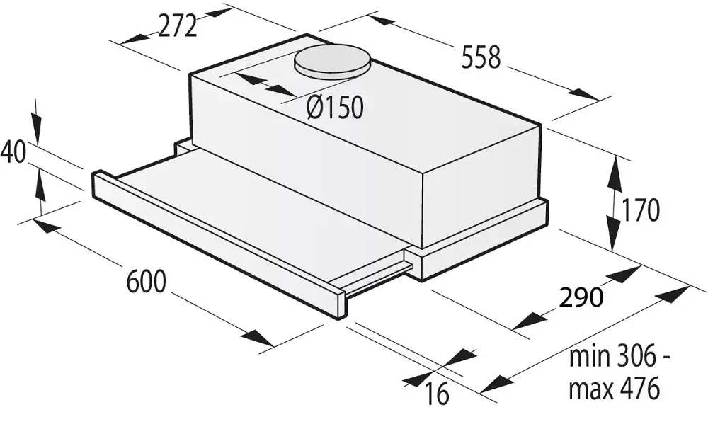 Встраиваемая вытяжка Gorenje TH62E4X