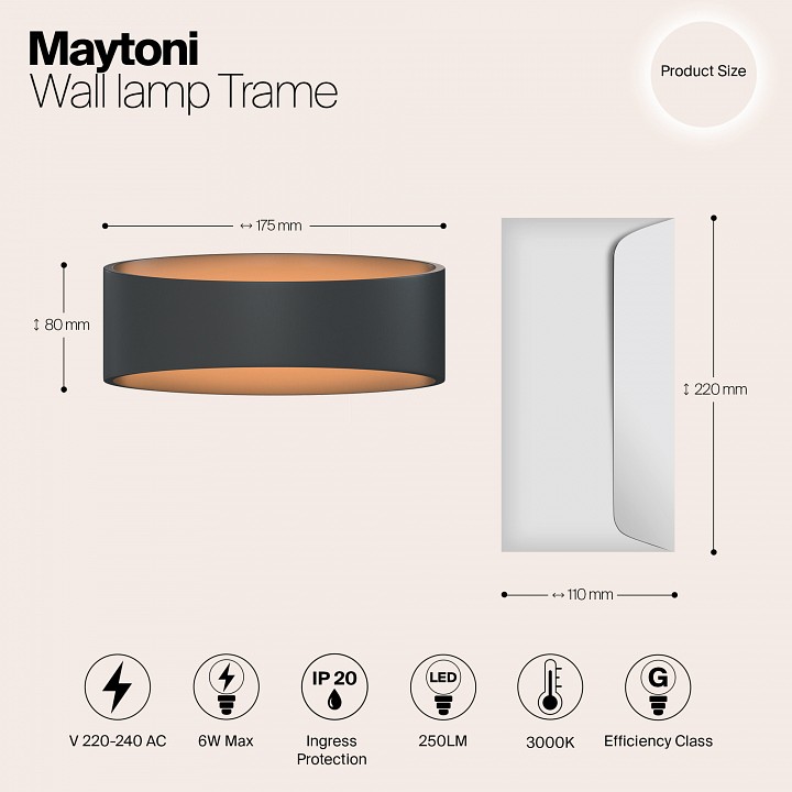 Накладной светильник Maytoni Technical Trame C806WL-L5B