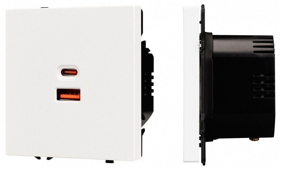 Розетка 2хUSB type A и C без рамки Arlight NOBE 054316(1)