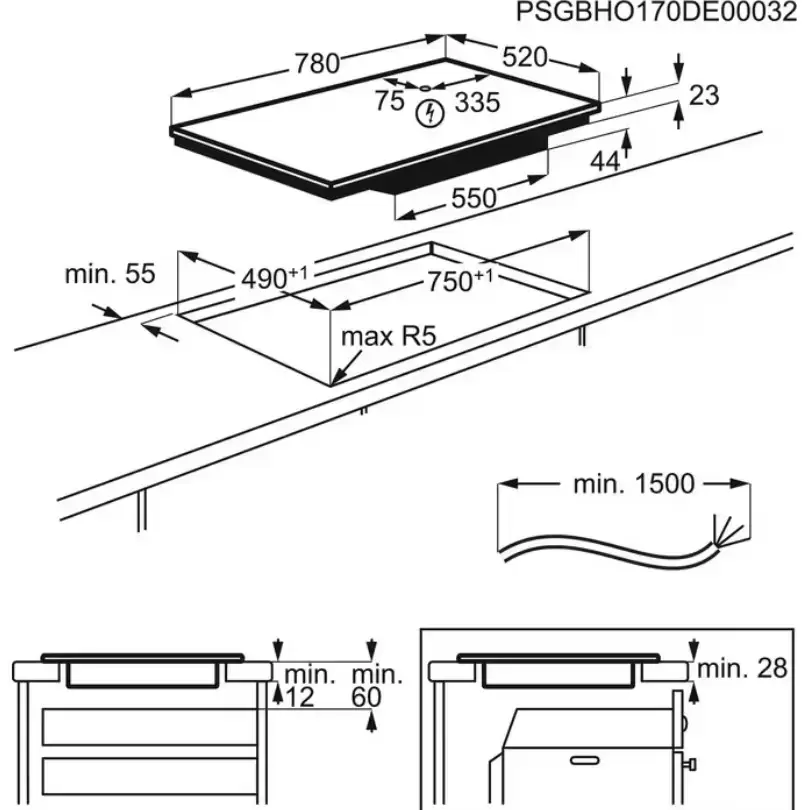 Индукционная варочная панель Electrolux EIV83443BW