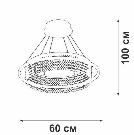 Подвесная люстра Vitaluce V5400 V5400-0/1S