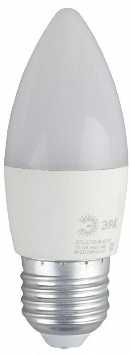 Лампа светодиодная Эра  E27 8Вт 2700K ECO LED B35-8W-827-E27 R