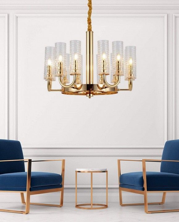 Подвесная люстра LUMINA DECO Donatti LDP 8011-12 F.GD