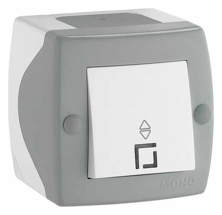 Выключатель проходной одноклавишный Mono Electric Octans IP20 104-020001-109