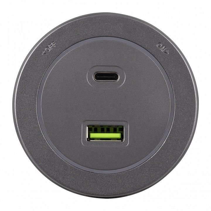 Розетка USB и type C на треке Arte Milano Am-track-sockets-39 399731TS/USB-Type-C Grey