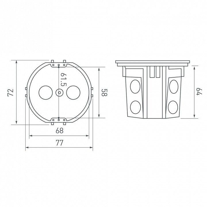 Подрозетник Arlight RMB 044895
