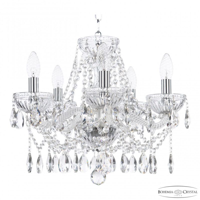 Подвесная люстра Bohemia Ivele Crystal 5413 5413/5/141 Ni Clear/M-1G