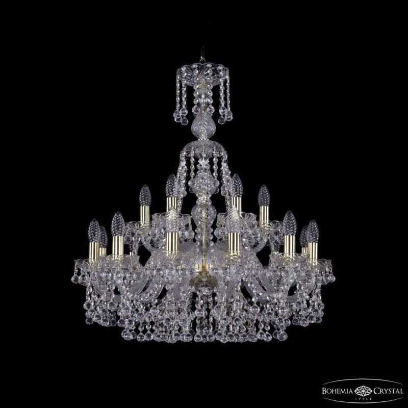 Подвесная люстра Bohemia Ivele Crystal 1409 1409/12+6/240/XL-76 G