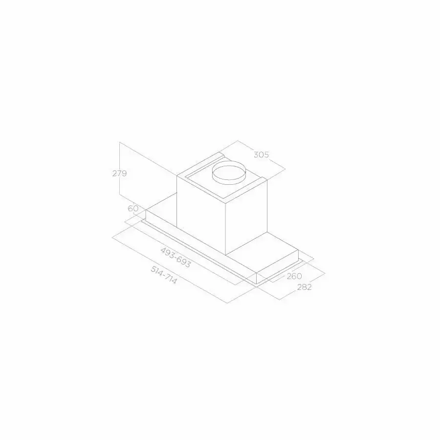 Встраиваемая вытяжка Elica HIDDEN ADVANCE BL MAT/A/52
