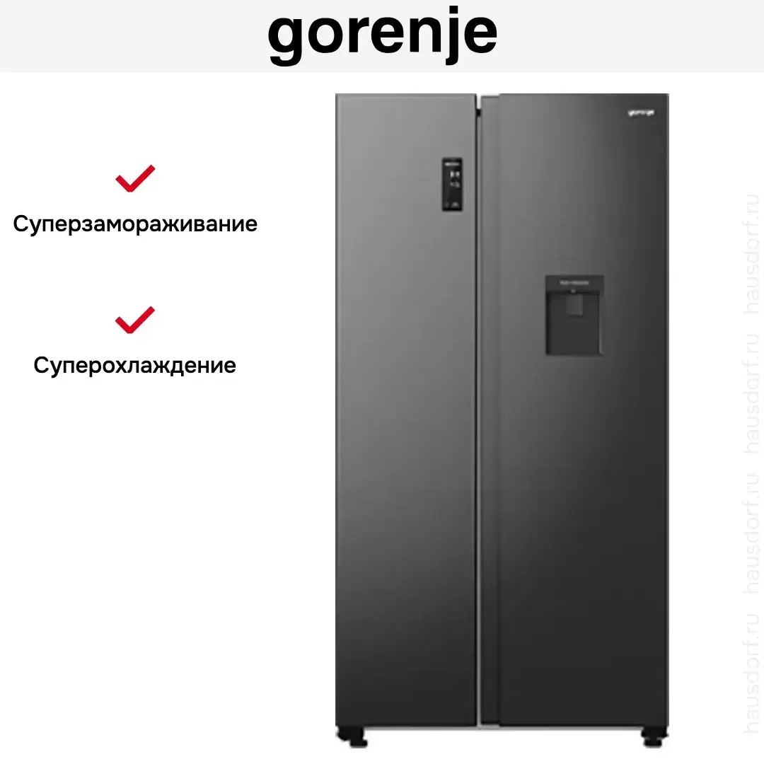 Холодильник Side by Side Gorenje NRR9185EABXLWD