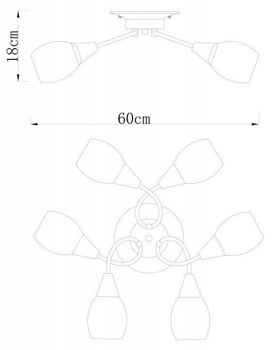 Потолочная люстра Arte Lamp Penny A2701PL-6WG