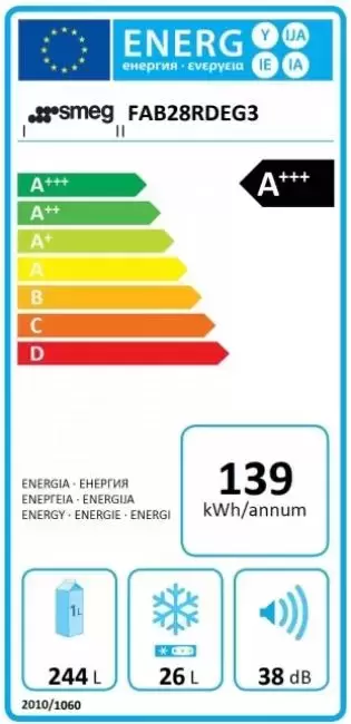 Холодильник Smeg FAB28RDEG3