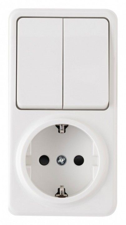 Блок с выключателями двухклавишными Arte Milano am-310 310.53-1.white