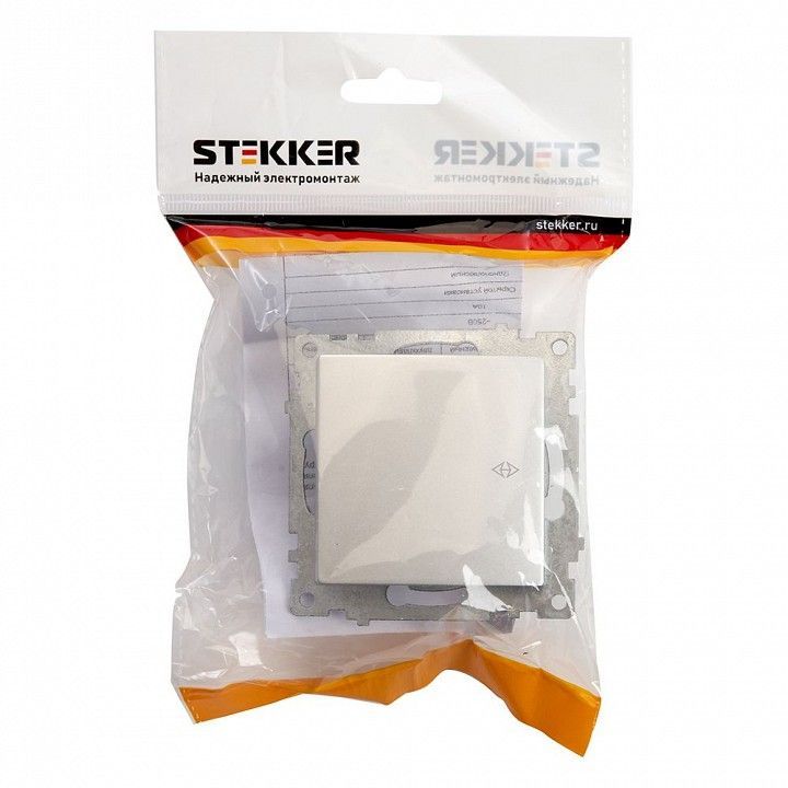 Переключатель одноклавишный без рамки Stekker Катрин 39576