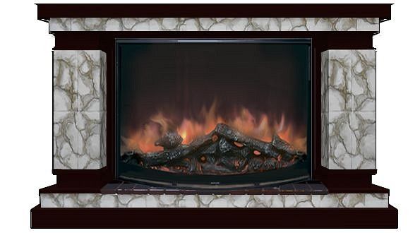 Комплект из электрокамина напольного и портала (143x45x82.5 см) Лорд Карелия Rondo 36 ЛО000031