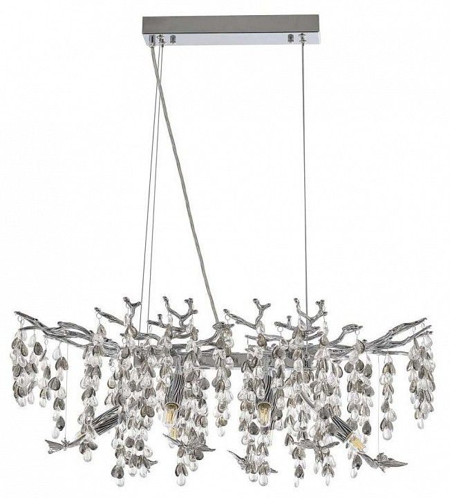Подвесная люстра Arte Milano Веточка 230210.700.6.E14.H3 CB Clear-Smoky BUT-Smoky