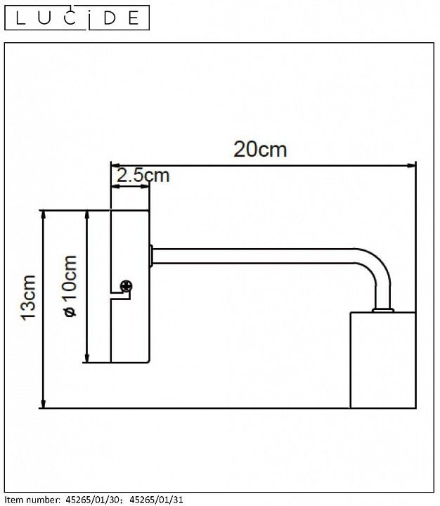 Бра Lucide Scott 45265/01/30