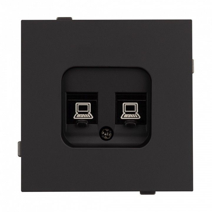 Розетка двойная Ethernet RJ-45 и со шторками, без рамки Arlight SCT-TENDO 054595