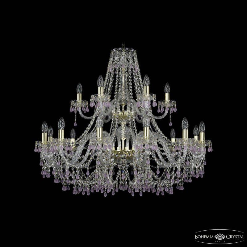 Подвесная люстра Bohemia Ivele Crystal 1410 1410/12+6/360/2d G V7010