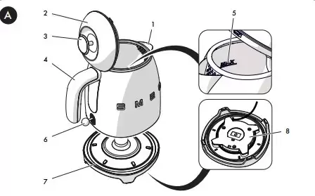 Чайник Smeg KLF05WHEU