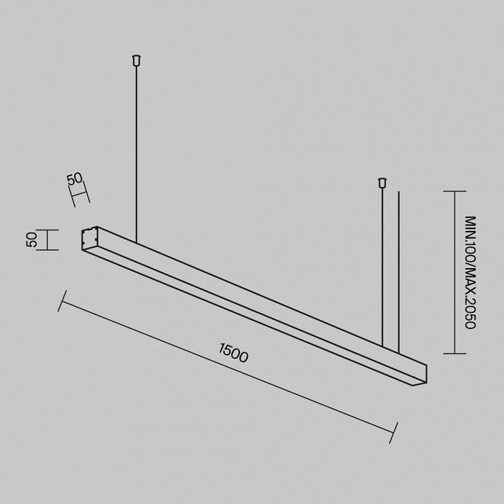 Подвесной светильник Maytoni Technical Подвесные линейные светильники LL312022