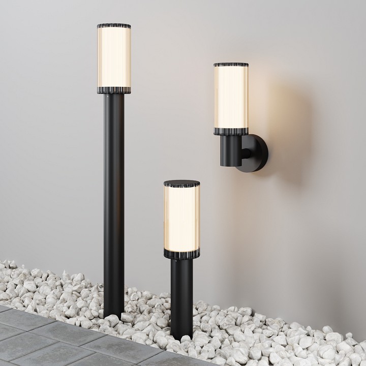 Наземный низкий светильник Maytoni Outdoor Rib O502FL-01B1