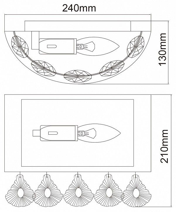 Накладной светильник MW-Light Жаклин 15 465026601