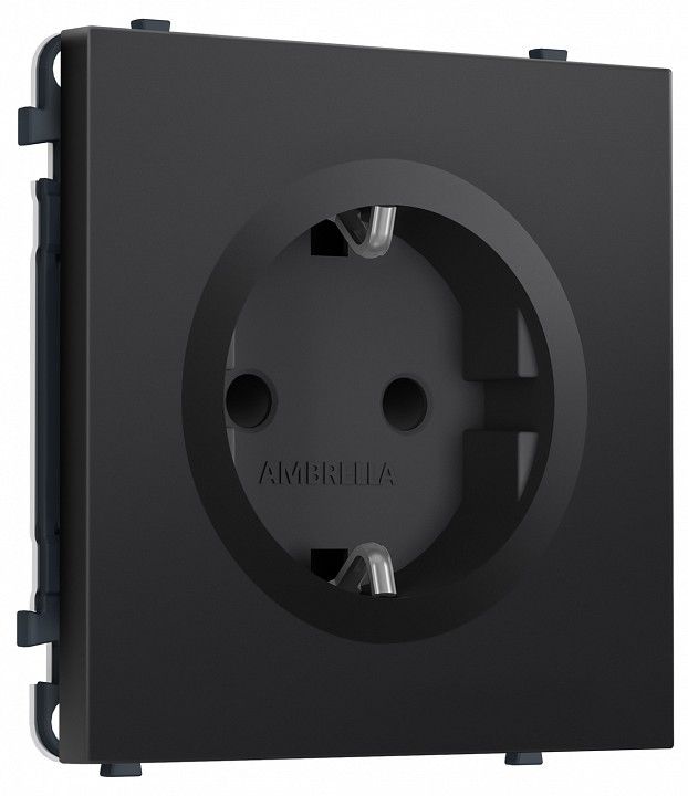 Розетка с заземлением и со шторкой, без рамки Ambrella Volt MS MS807010